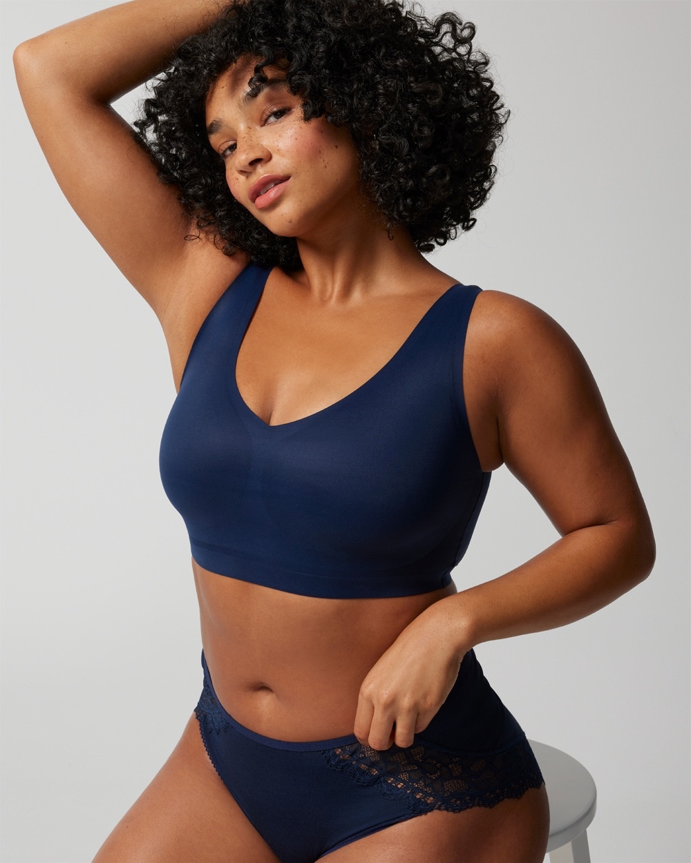 SOMA ENBLISS BRALETTE IN NAVY BLUE SIZE XL | SOMA WOMEN'S BRAS 