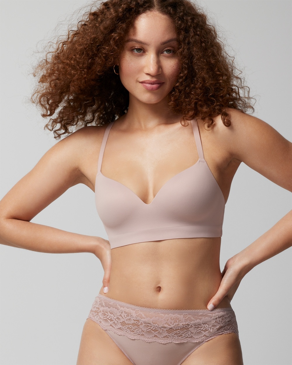 Soma Enbliss Wireless Bra In Light Pink Nude