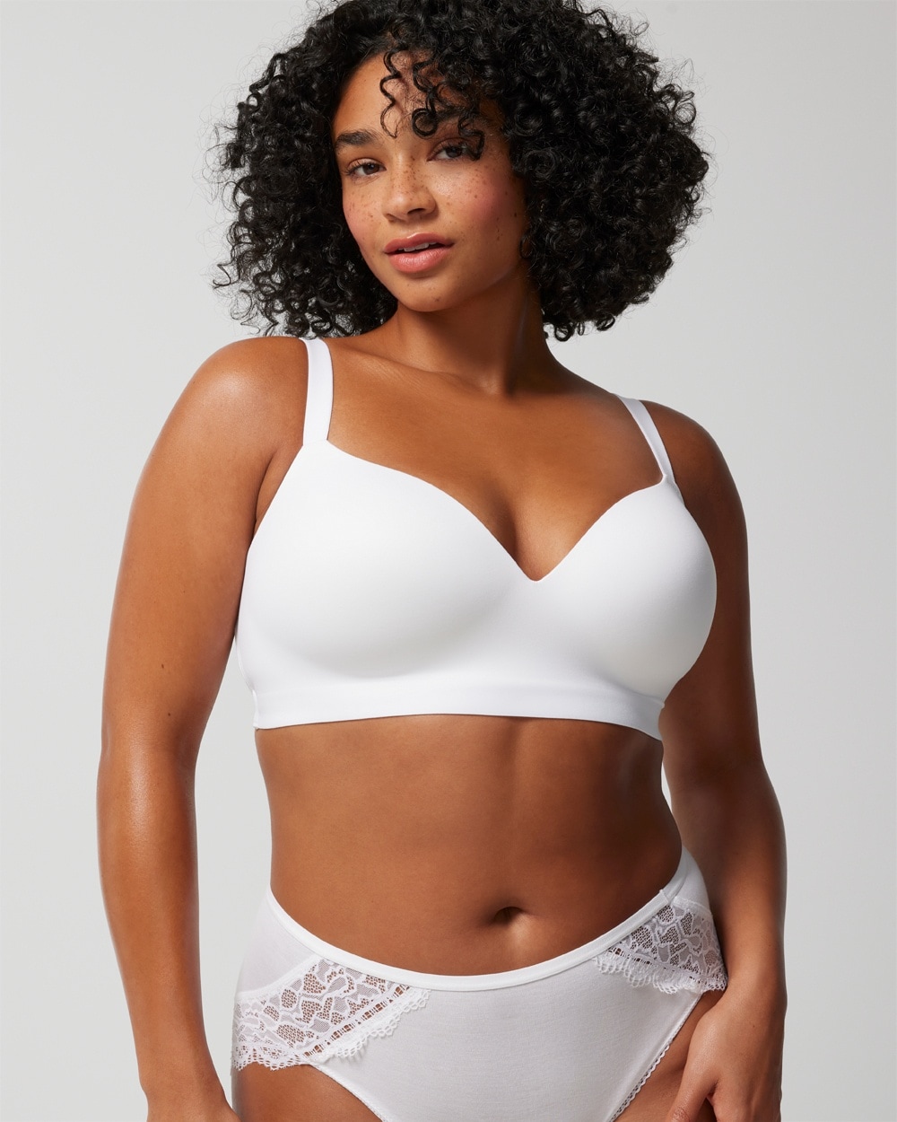 SOMA ENBLISS WIRELESS BRA IN WHITE SIZE 32A | SOMA WOMEN'S BRAS