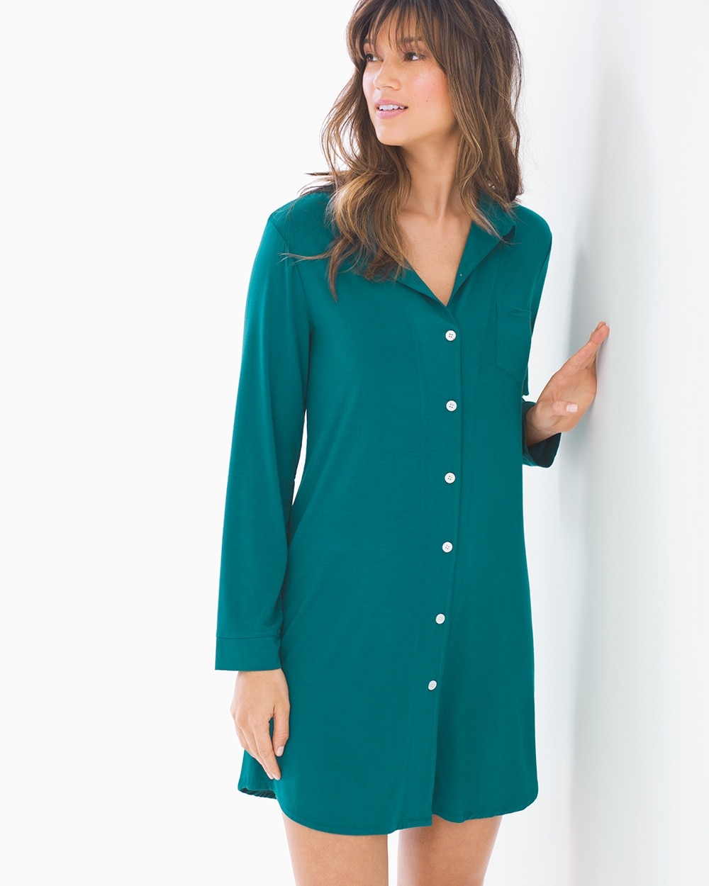 Cool Nights Boyfriend Nightshirt Gem Green