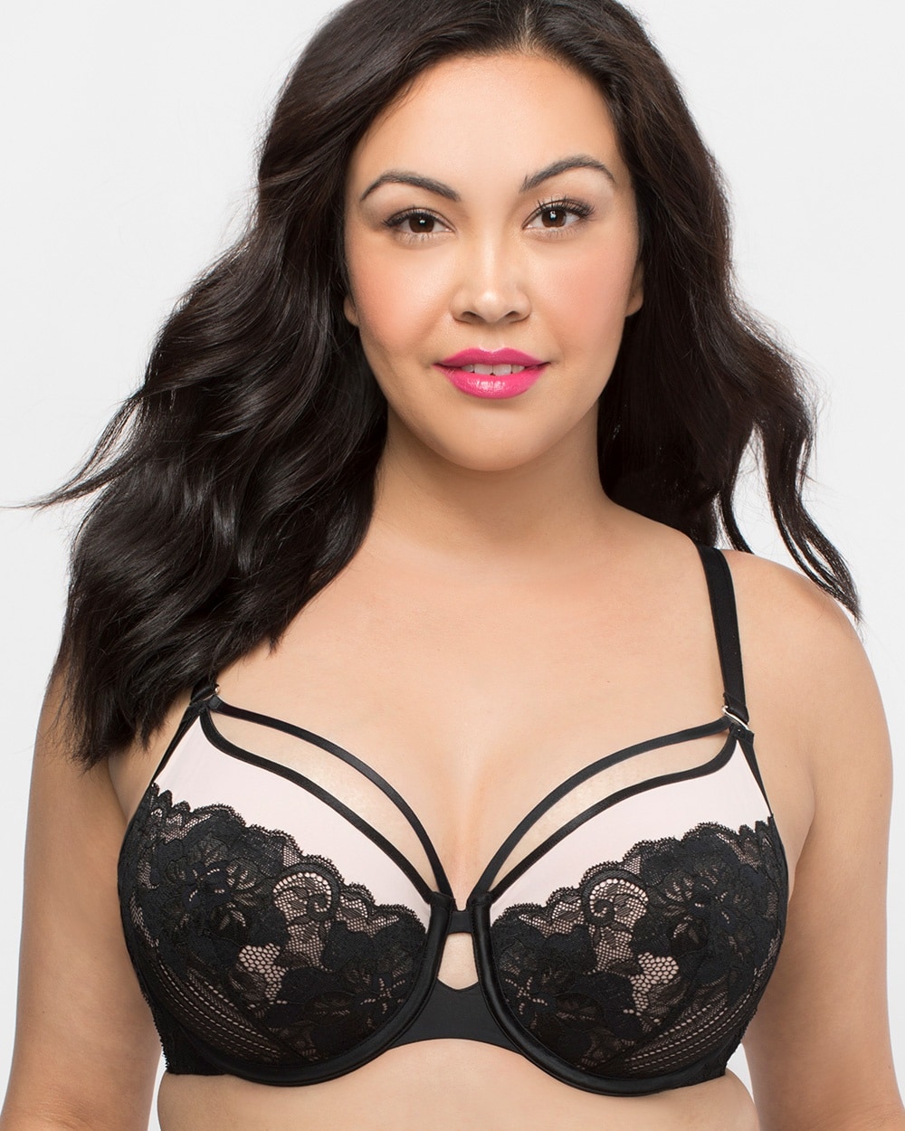 Strappy Flirty Lace Bra Black