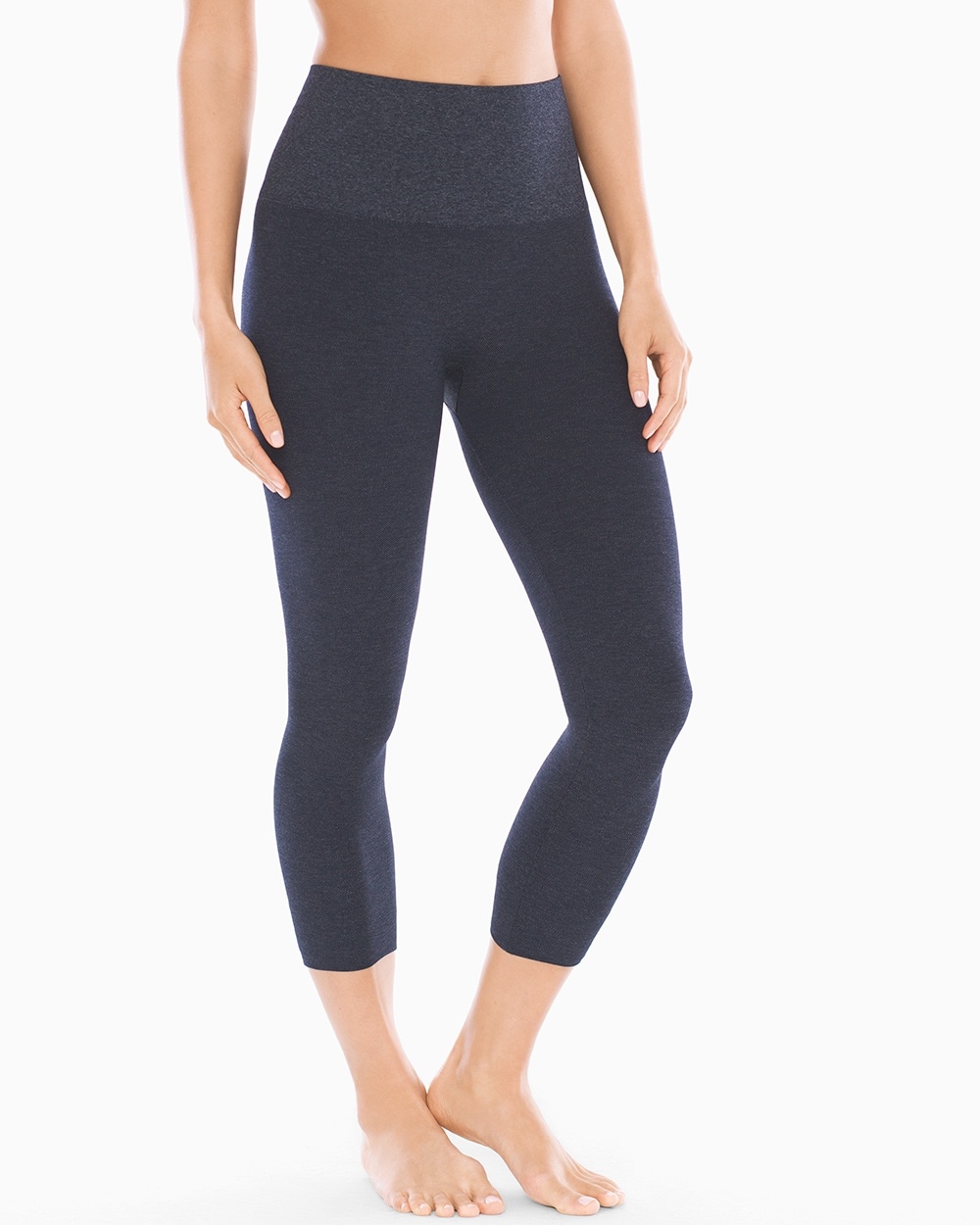 Slimming Denim Crop Leggings Navy