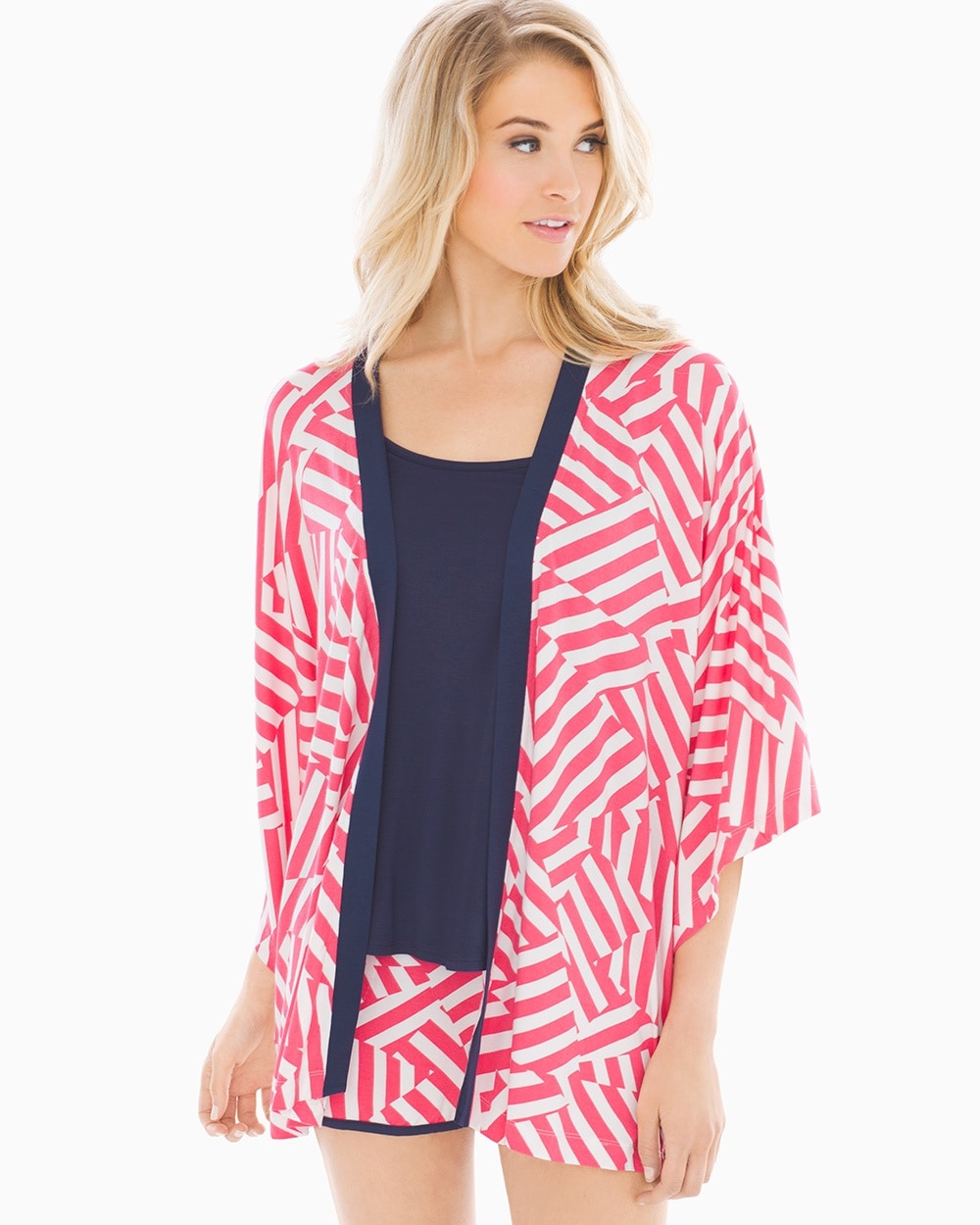 Cool Nights Pajama Wrap Flag Stripe Rouge