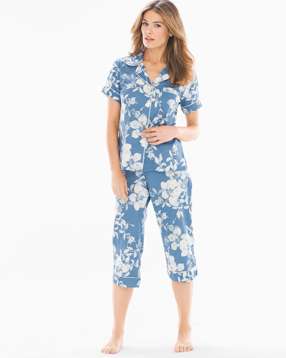 Bedhead Cotton-Blend Classic Cropped Pajama Set