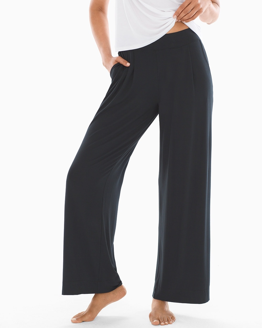 Onde jersey wide-leg pants