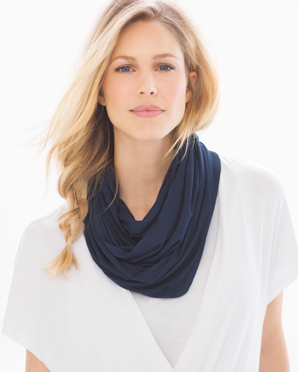 Soft Jersey Infinity Scarf Navy