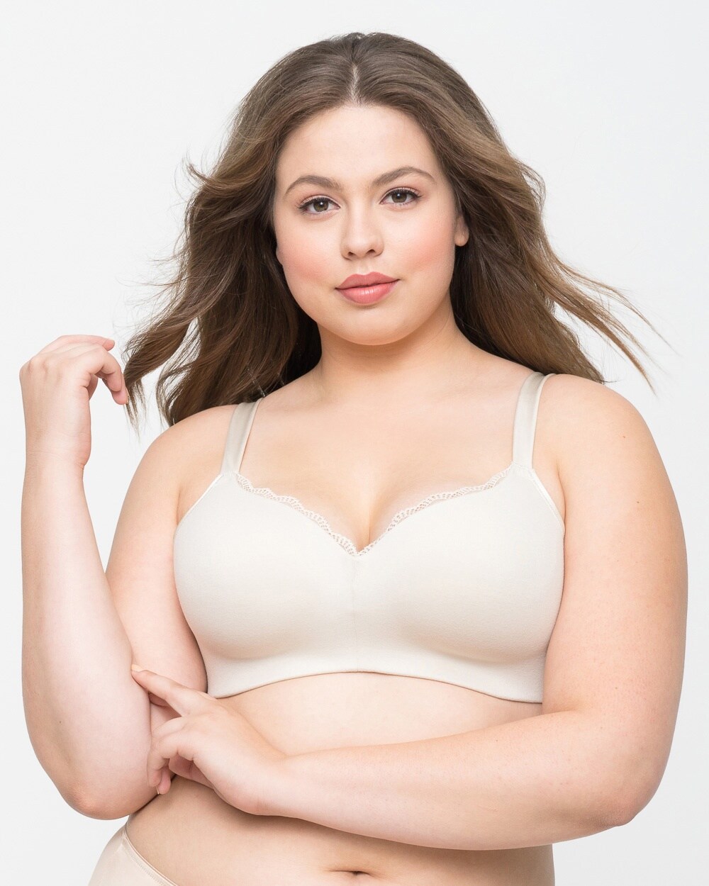 Curvy Couture Cotton Luxe Wirefree Bra