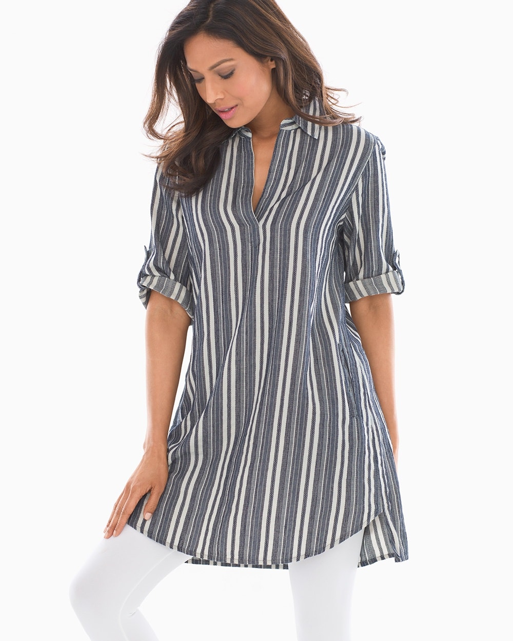 Elan Collared Tunic Dress