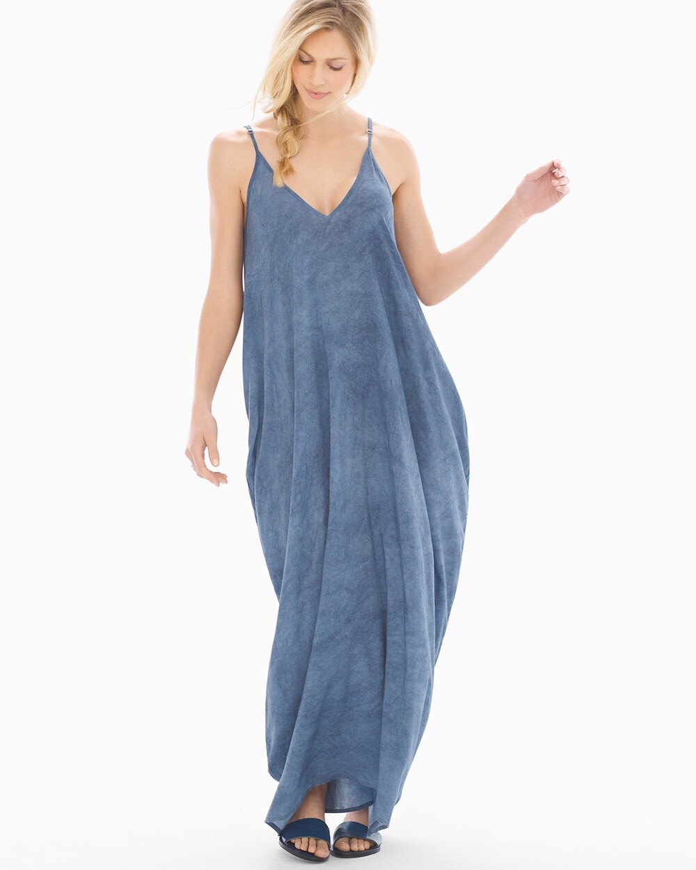 Elan V-Back Maxi Dress Indigo