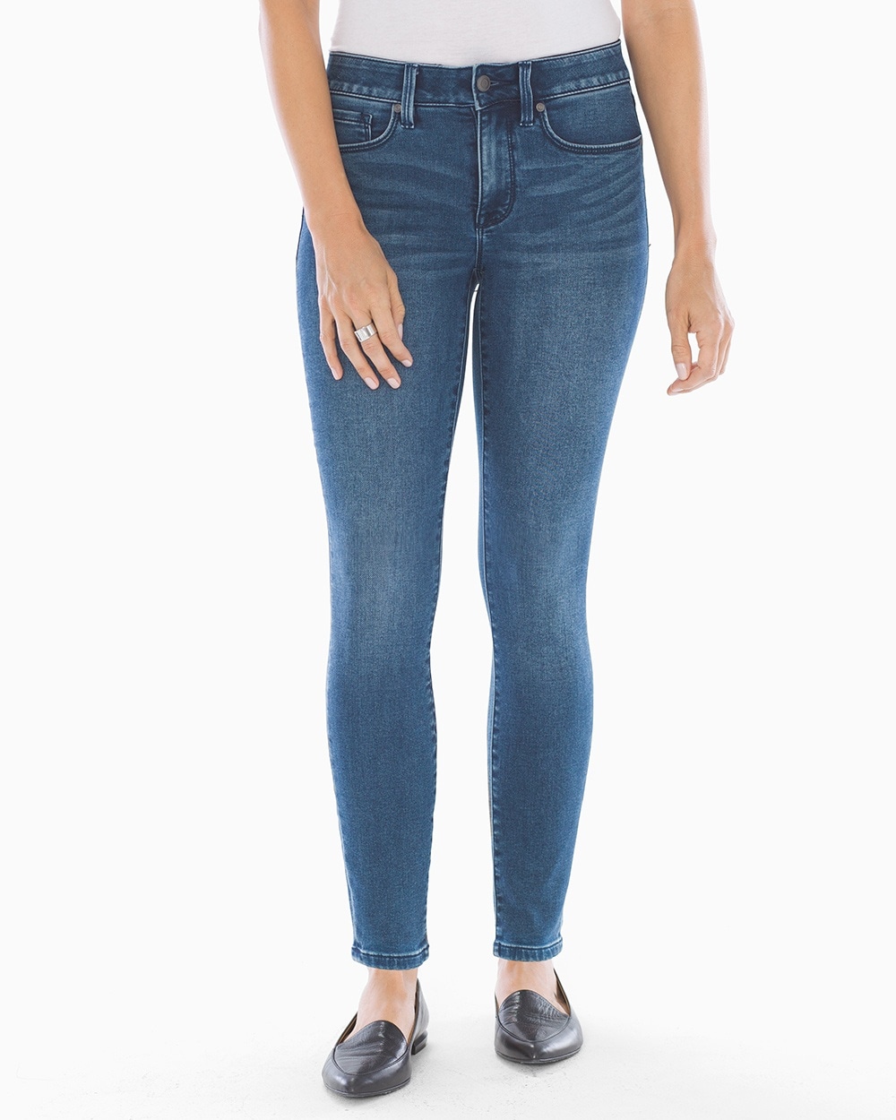 Women's Super Stretch 5 Pocket Jeans in Navy from Crew Clothing