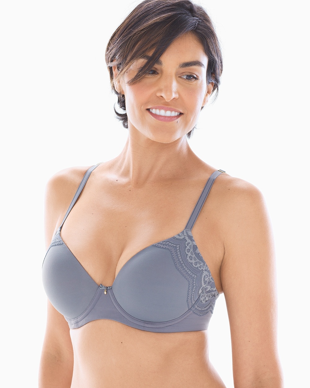 Embraceable Full Coverage Heather Lace Trim Bra - Soma