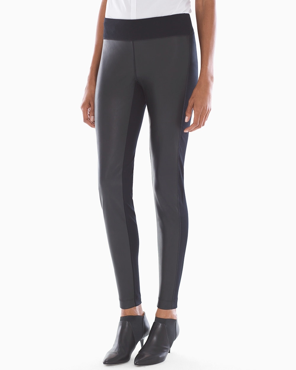 Smoothing Faux Leather Legging