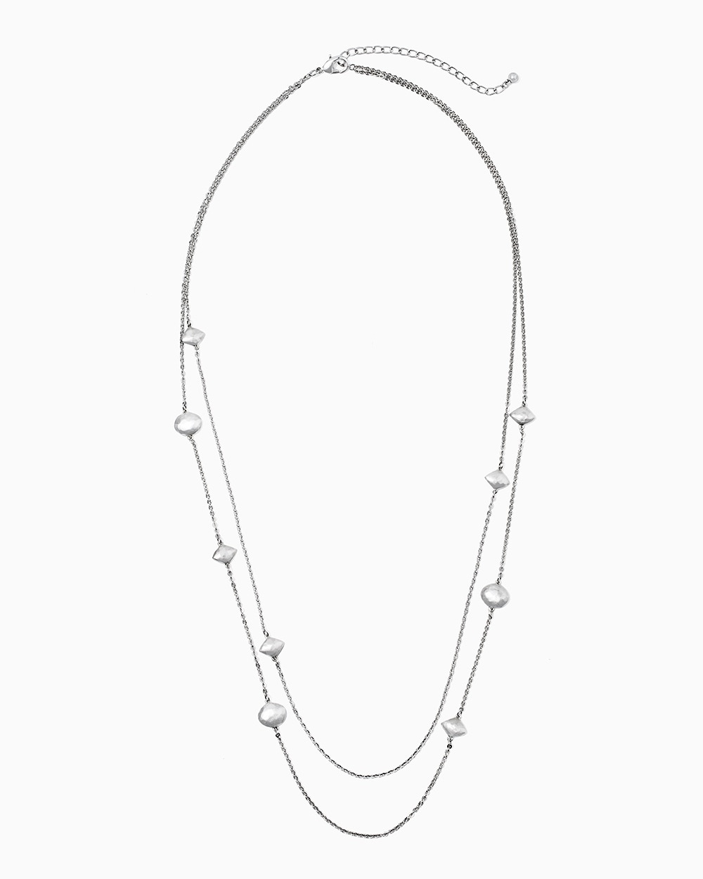 Silver Tone Double-Strand Necklace