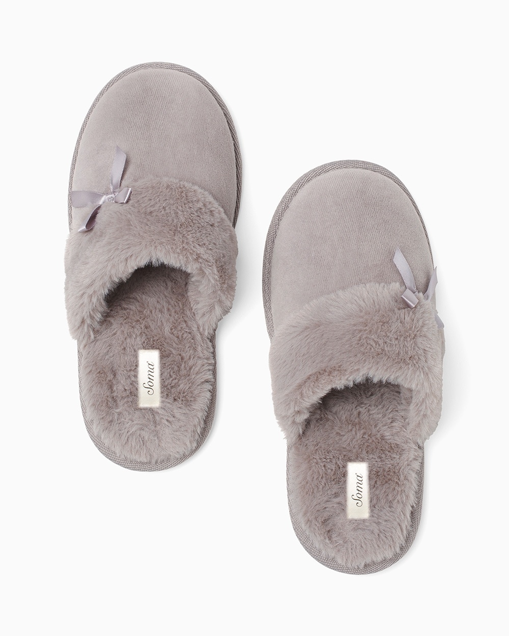 Plush Classic Slippers Grey