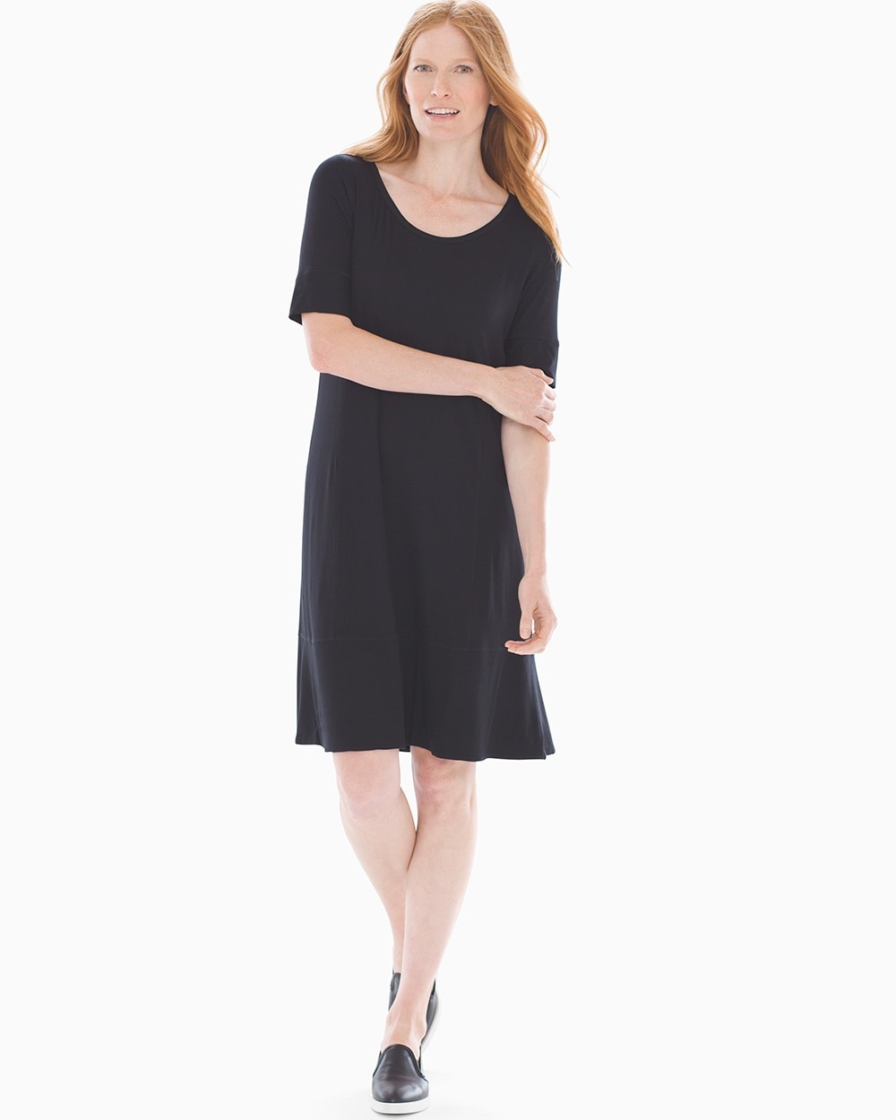 Soft Jersey Short Sleeve A-line Dress