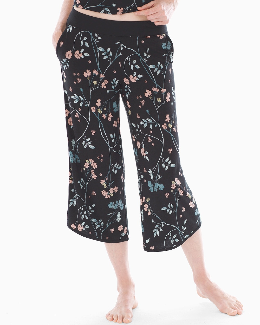 Cool Nights Wide Leg Crop Pajama Pants