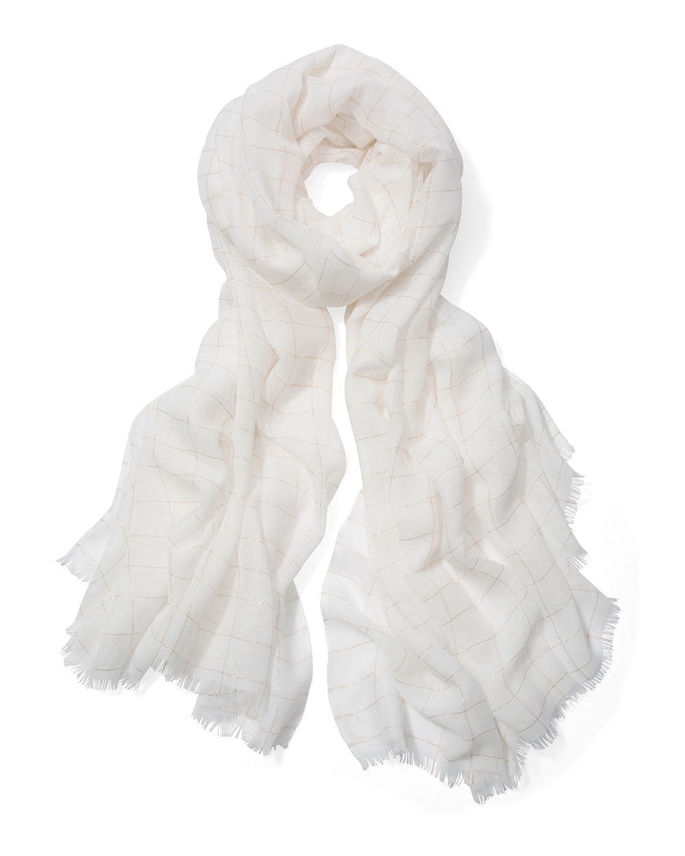 Lurex Windowpane Scarf