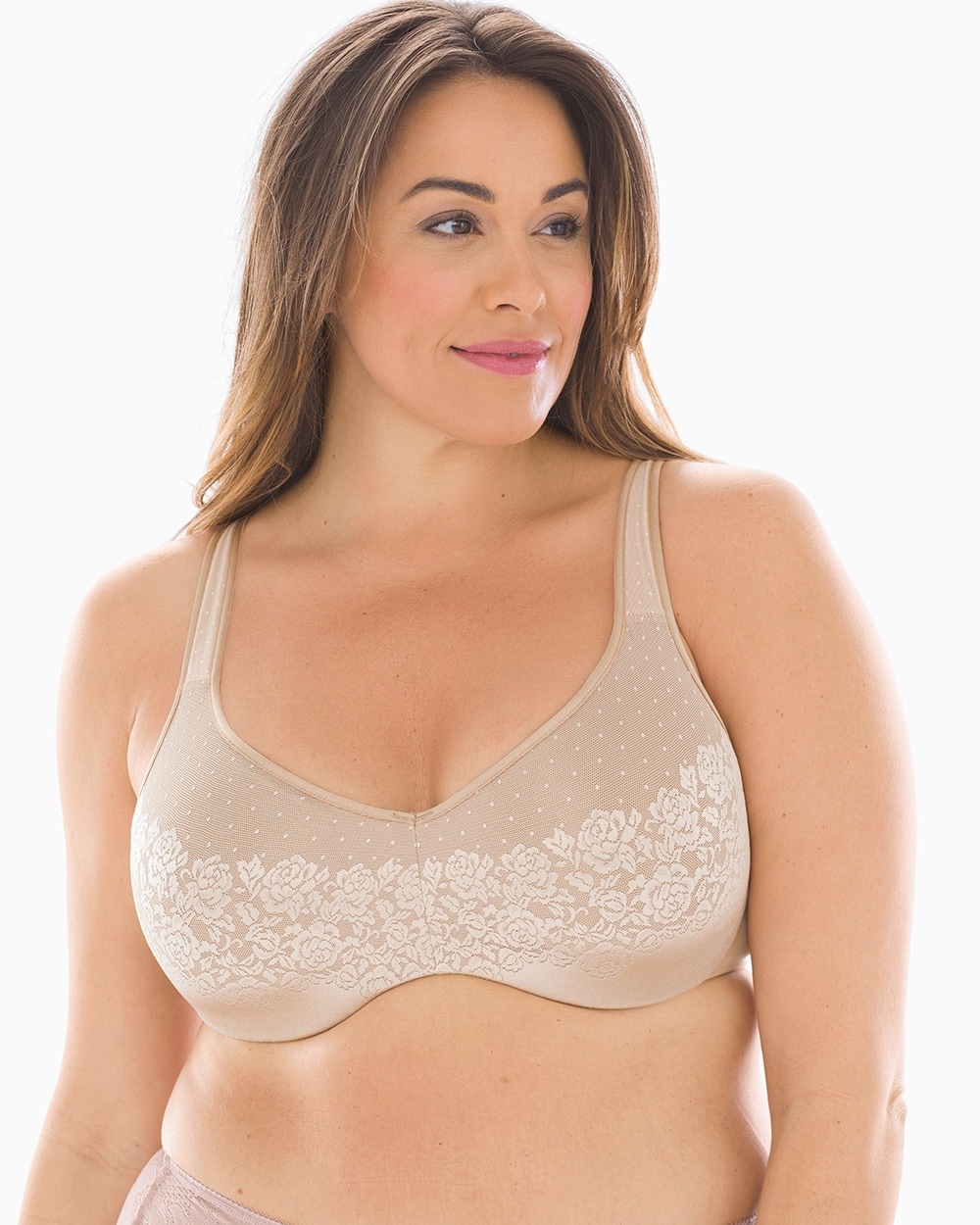 Soma Sensuous Sides Minimizer 3 Underwire Bra Tan 38G Full Coverage Unlined