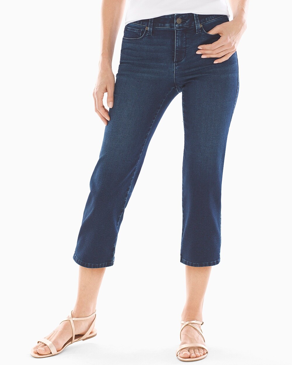 Style Essentials Slimming 5 Pocket Crop Jeans - Soma