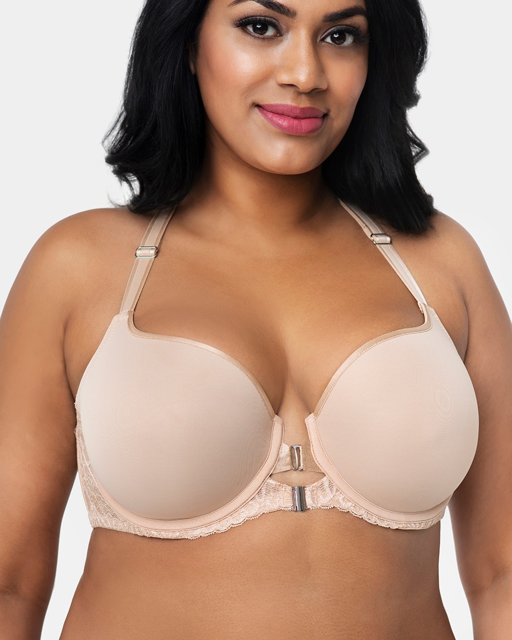 Curvy Couture Tulip Front Close T Shirt Bra