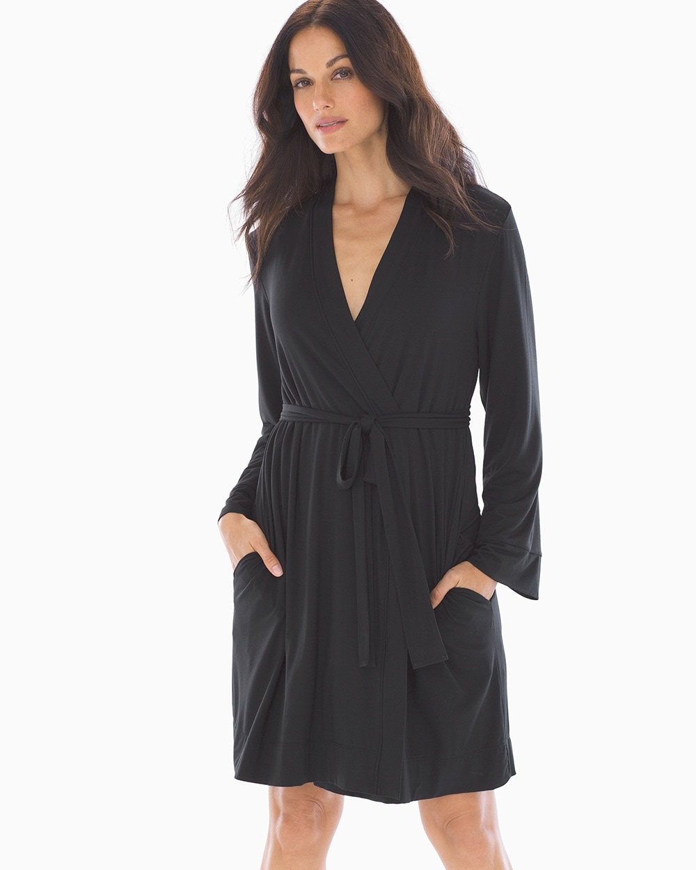 Cool Nights Terry Lined Robe Black
