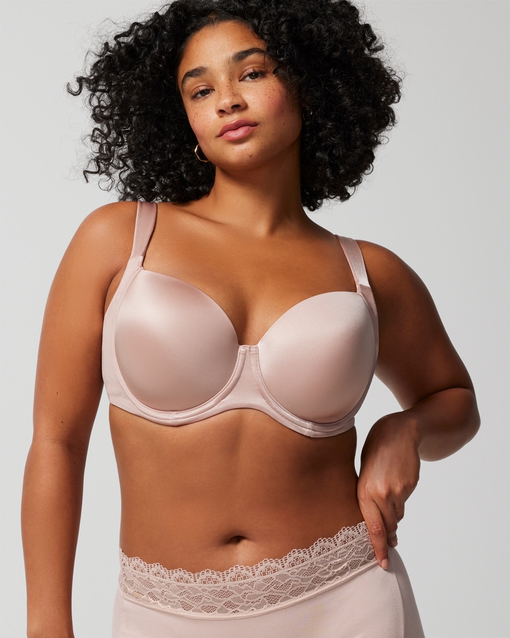 Soma Vanishing Back Full Coverage Bra, Adobe Rose