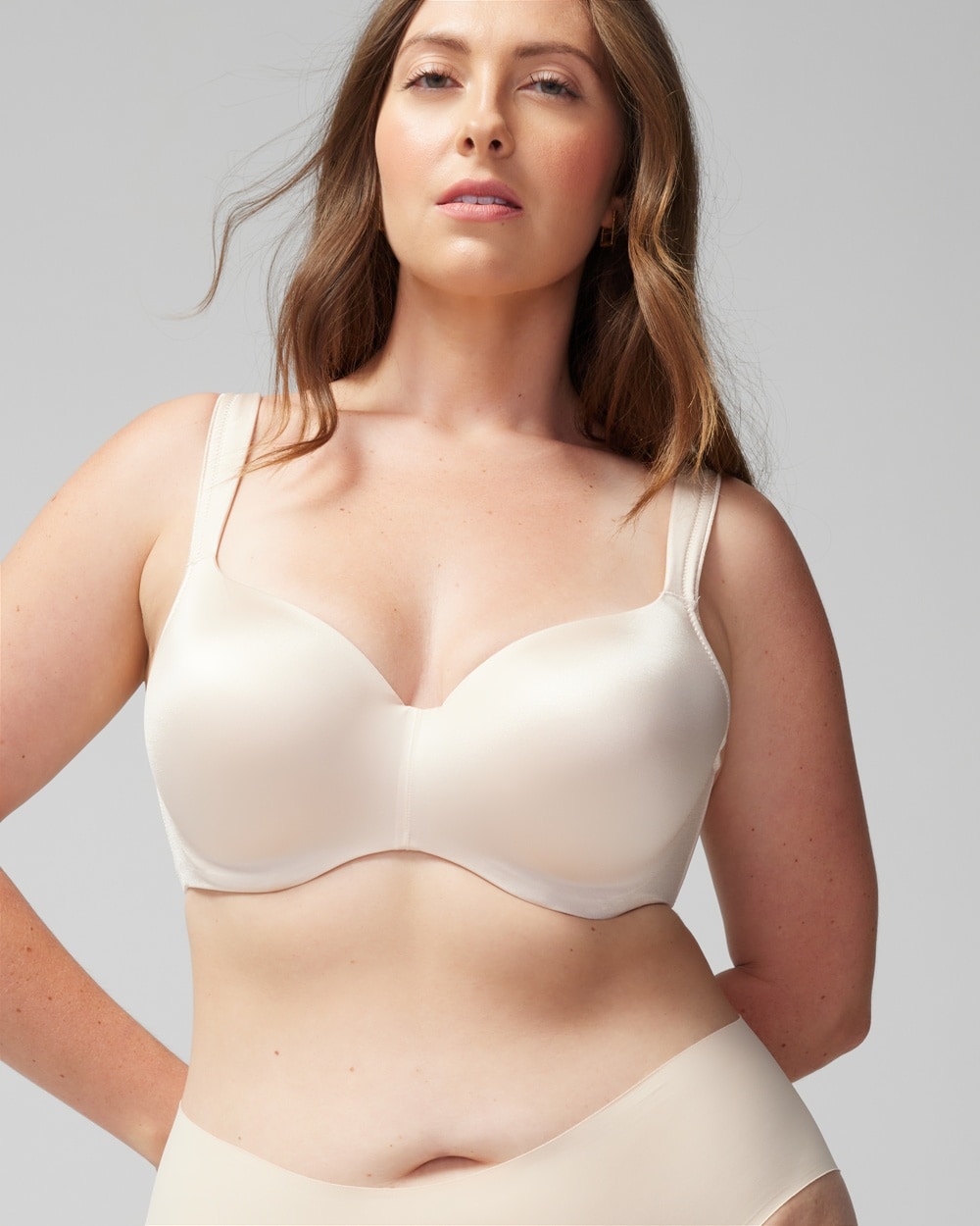 Soma Vanishing 360 Perfect Coverage Front Close Bra, White/Ivory