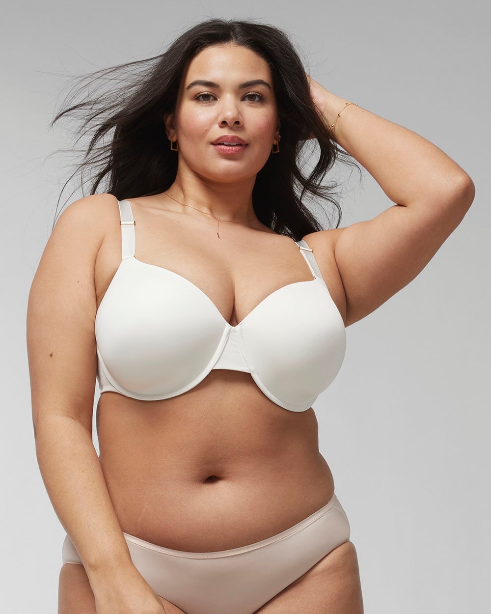 Soma Vanishing 360 Perfect Coverage Front Close Bra, White/Ivory