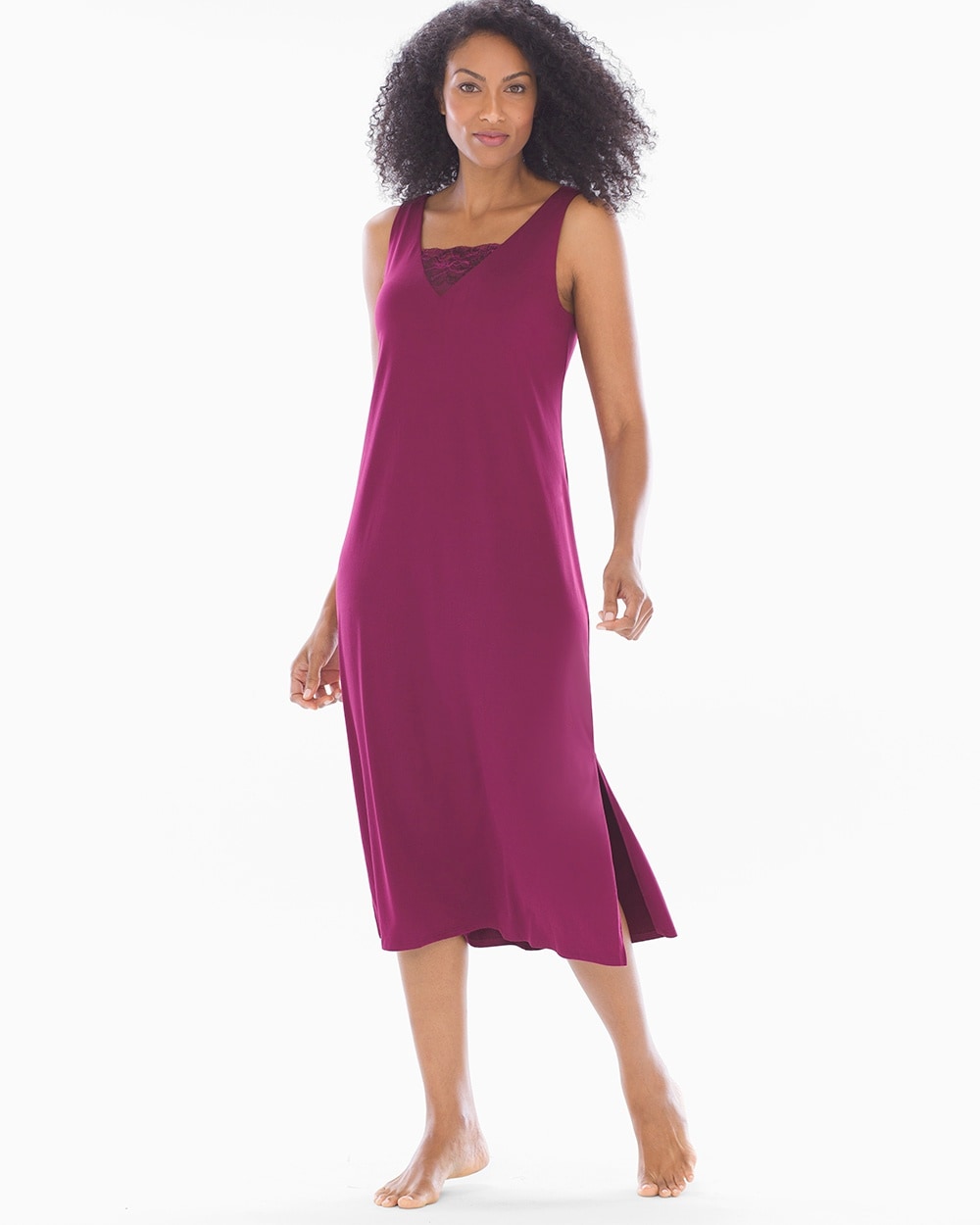 Enbliss Knit Lace Trim Nightgown Surely Shiraz