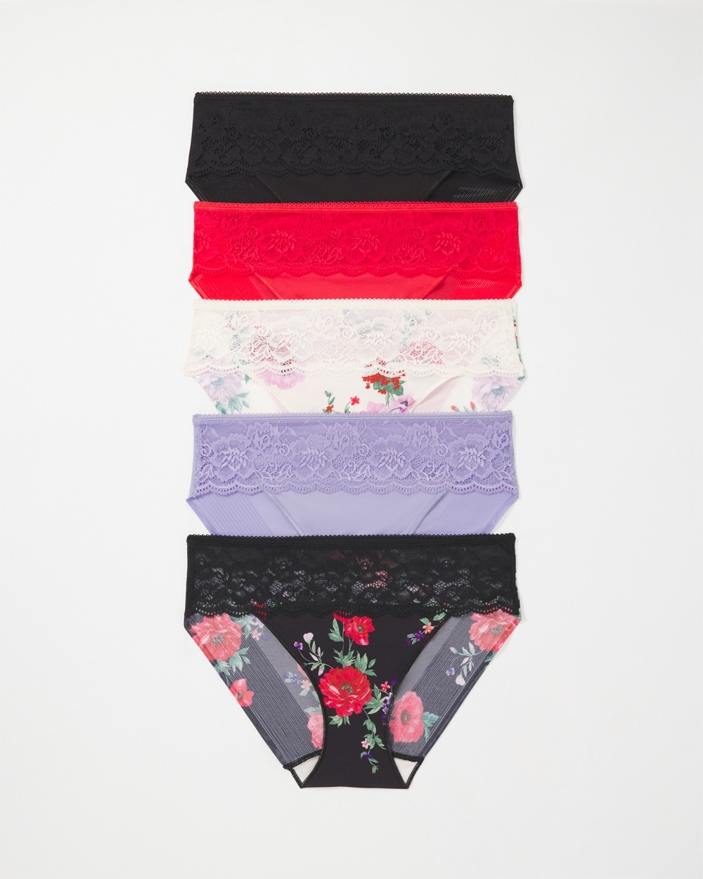 Vanishing Edge Hipster Panty with Lace 5 Pack