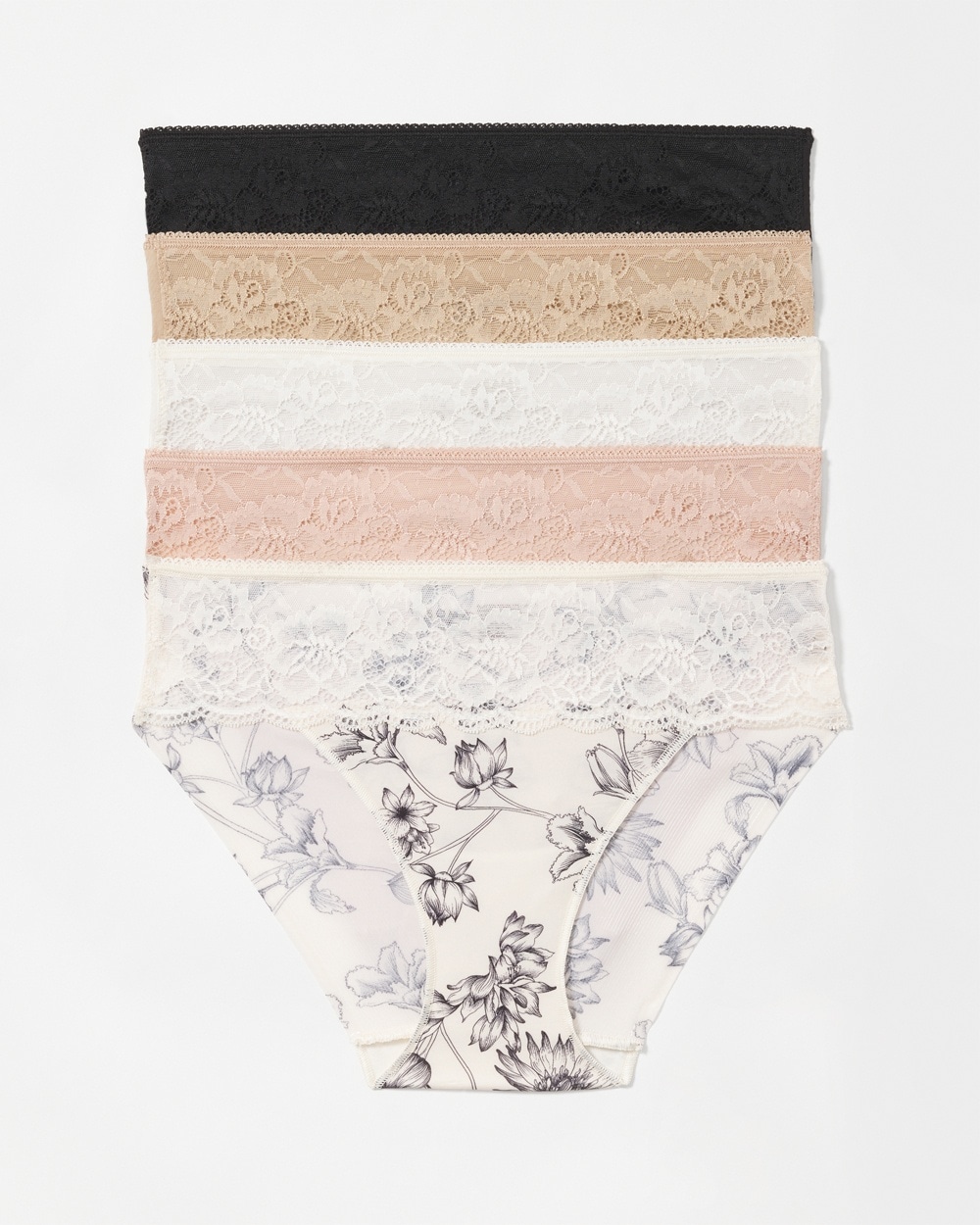 Vanishing Edge Hipster Panty with Lace 5 Pack