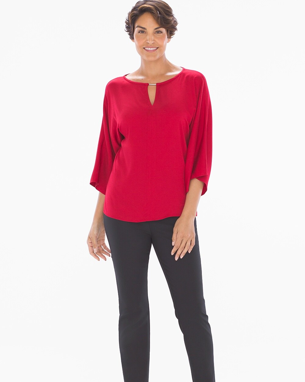 Stretch Woven Tunic Top Raphael Red - Soma