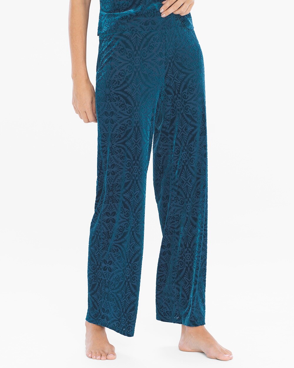 Burnout Print Sleep Pants Starry Night