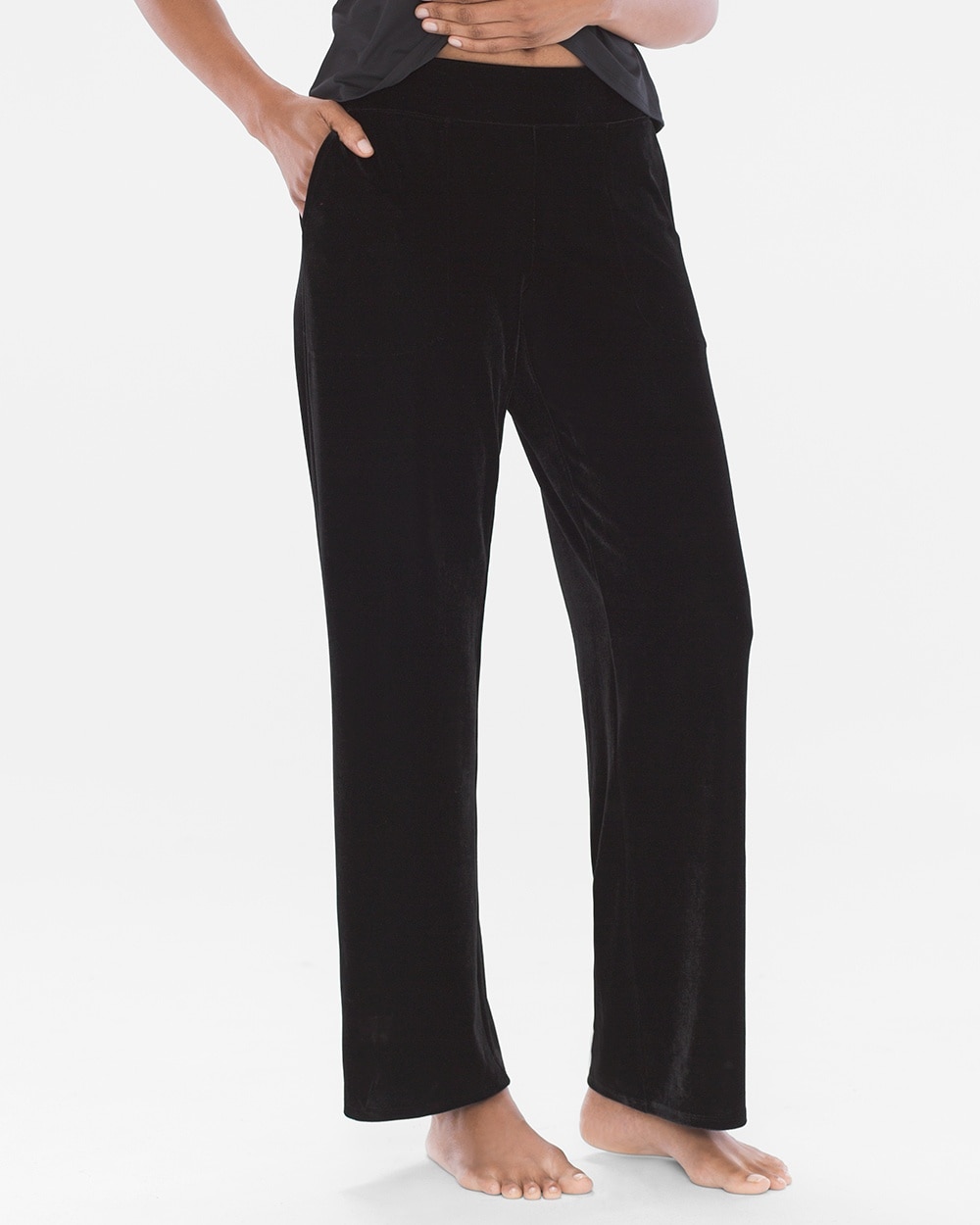 Velvet Pajama Pants Black