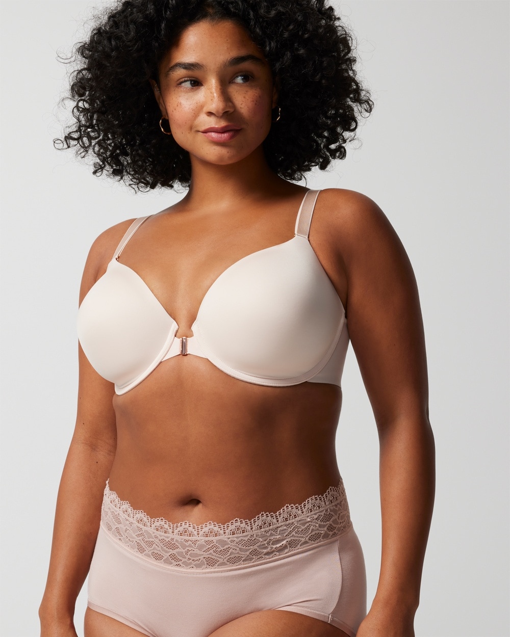 Soma Vanishing 360 Perfect Coverage Front Close Bra In Light Pink