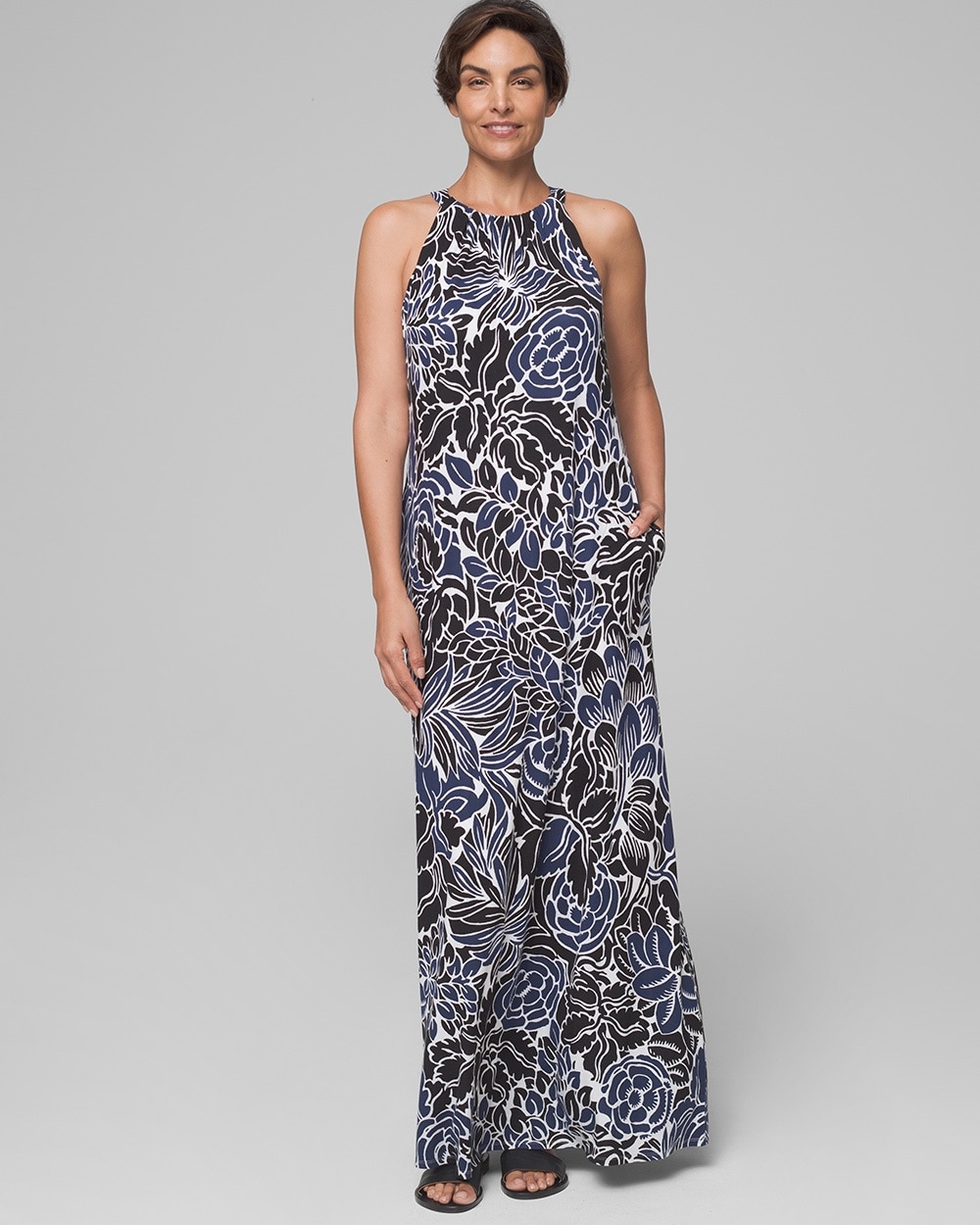 Halter Maxi Dress with Built-In Bra