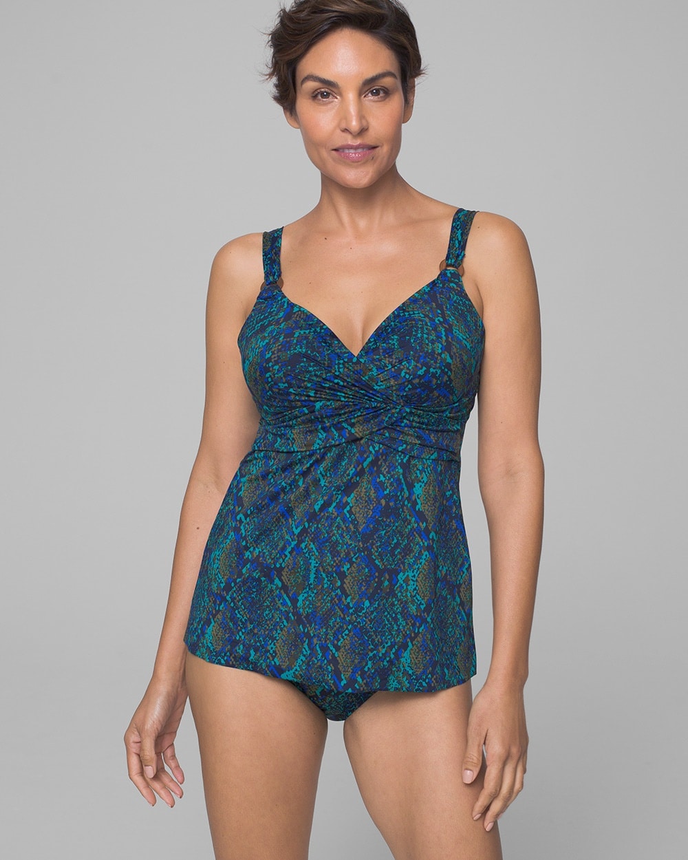 Miraclesuit Basilisk Plunge Tankini Swim Top - Soma