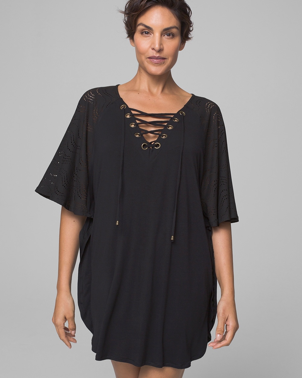Dotti Grommet Lace Up Tunic Coverup