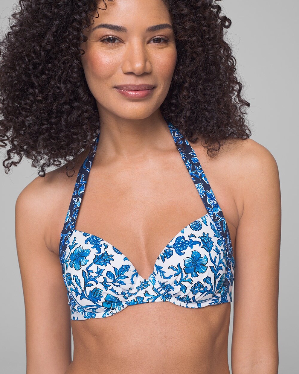 Tommy Bahama Woodblock Blossoms Underwire Full Coverage Bikini Swim Top