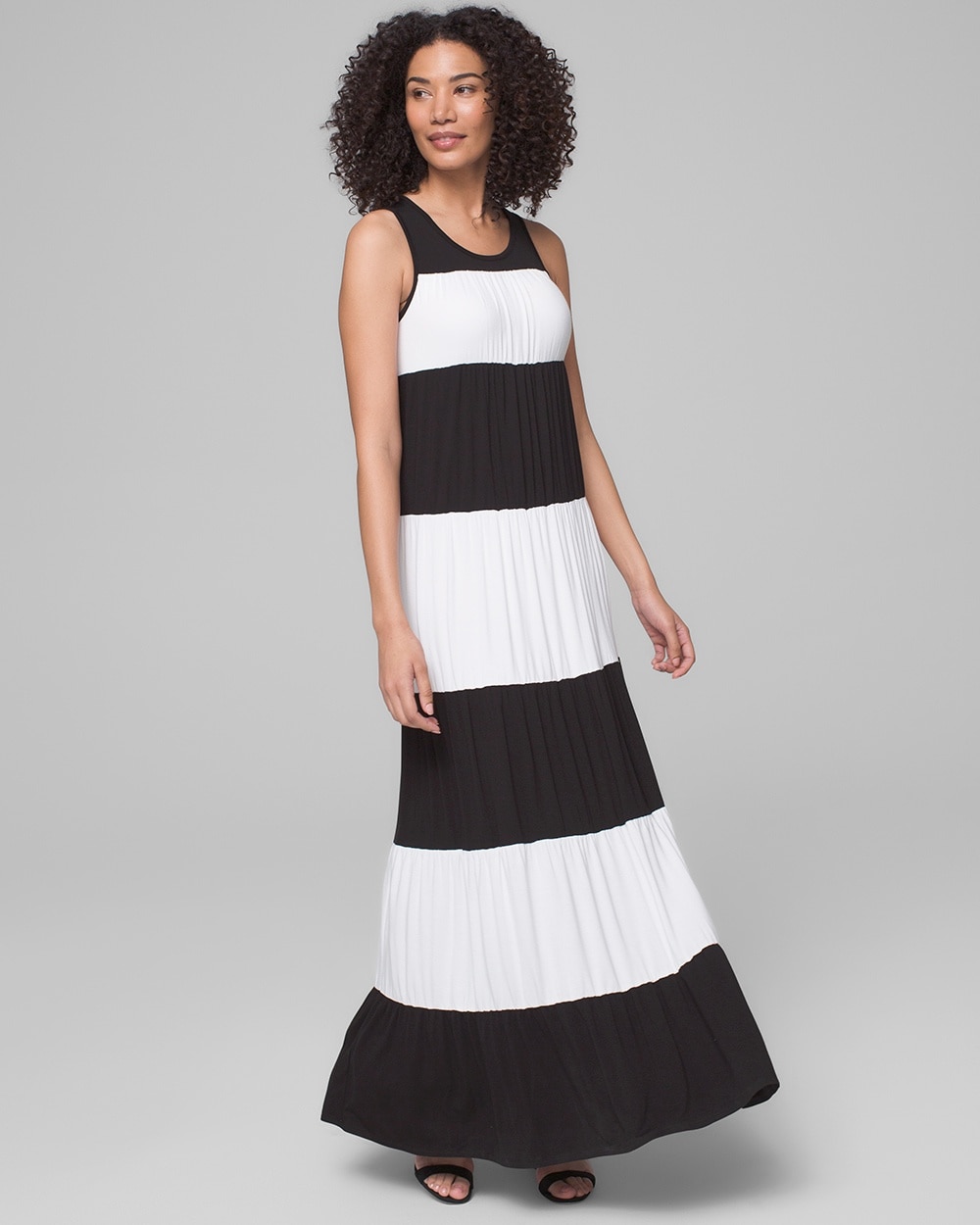 Colorblock Maxi Dress with Built-In Bra