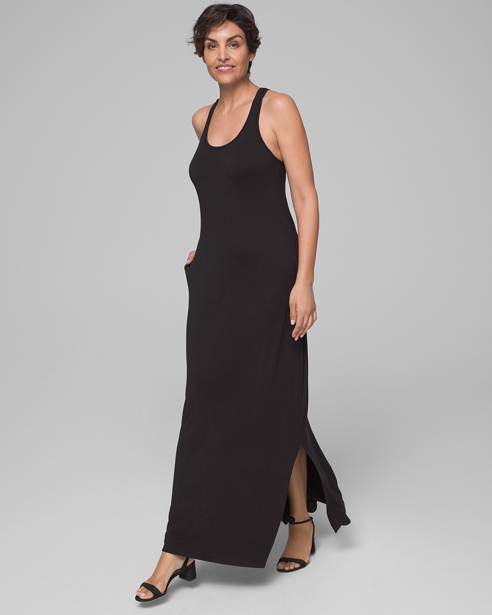 Racerback Maxi Dress with Built-In Bra