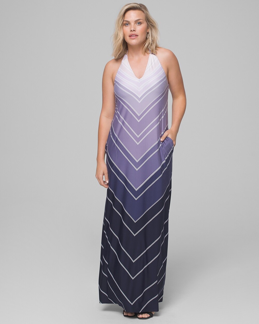 Halter Tie Maxi Dress With Built-In Bra