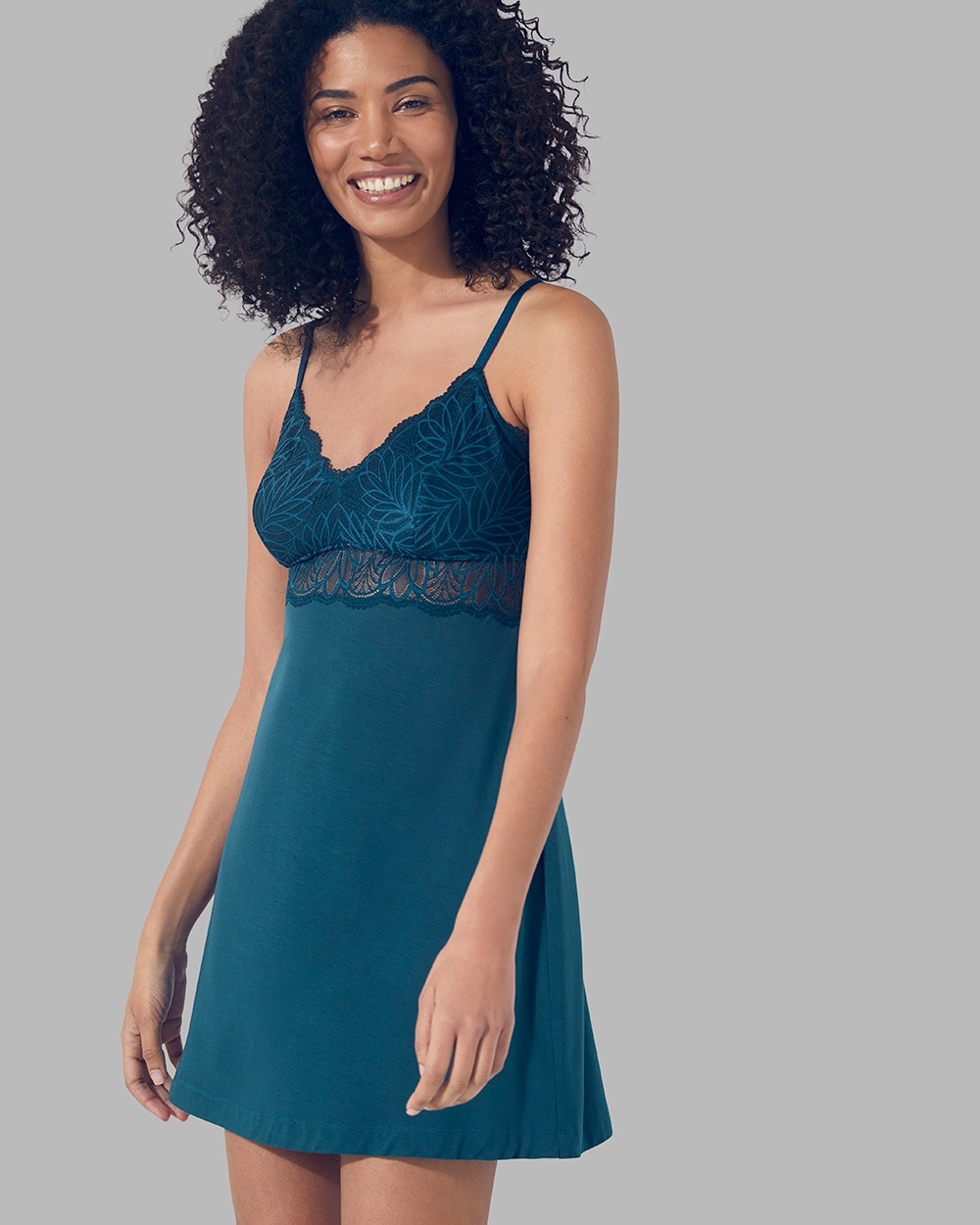 Cool Nights Leaf Lace Bodice Chemise
