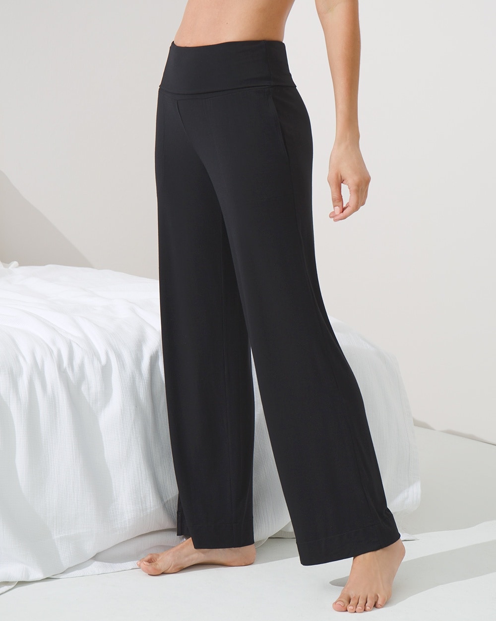 Modal Foldover-Waist Pajama Pants - Soma