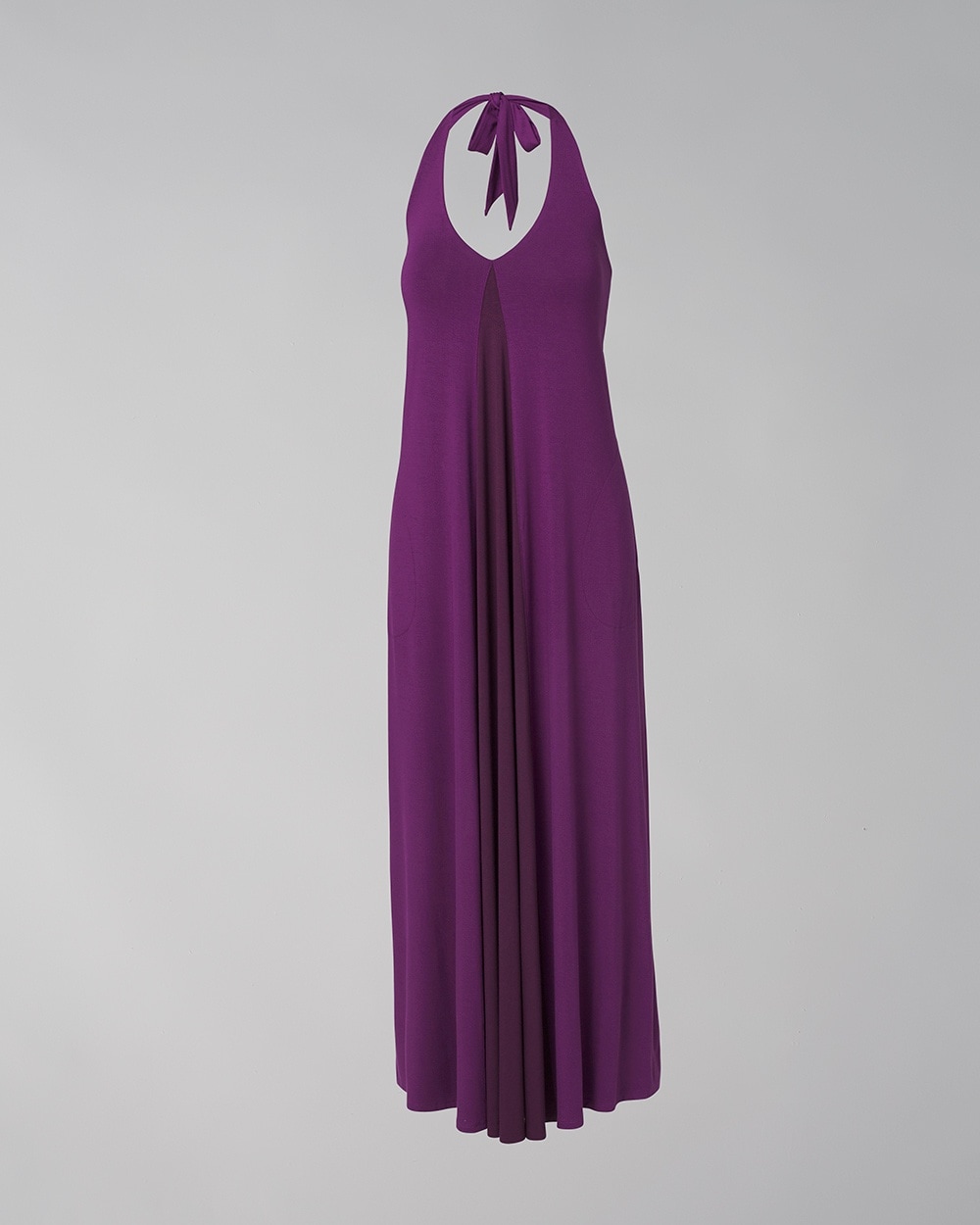 Halter Tie Maxi Dress With Built-In Bra