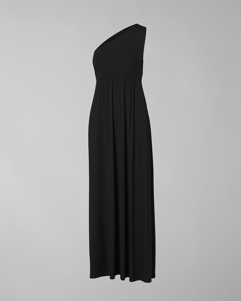 One-Shoulder Maxi Dress With Built-In Bra