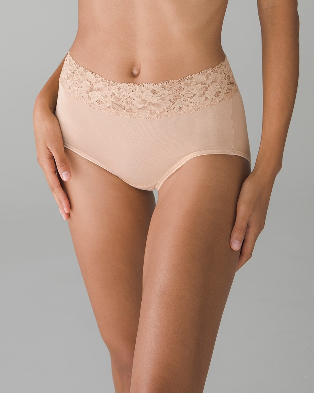 Shadowline Women's Panties-Low Rise Nylon Brief (3 Pack), Ivory, 5 at   Women's Clothing store