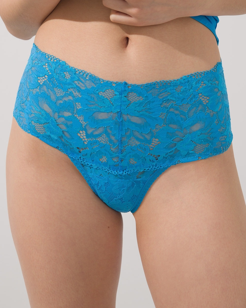 Embraceable Signature All-Over Lace Retro Thong