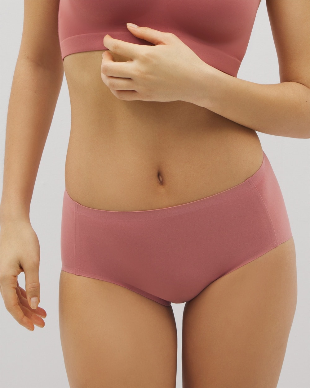 Shop Soma Women's Enbliss Soft Stretch Modern Brief Panty In Pink Size Xl |  In Clay Rose