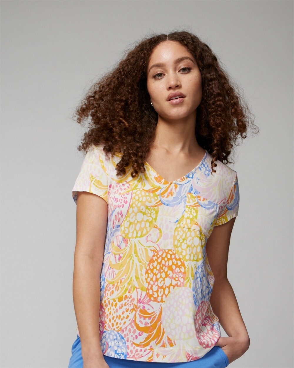Cool Nights Short Sleeve Pajama Tee with Pocket - USE STYLE 570295150
